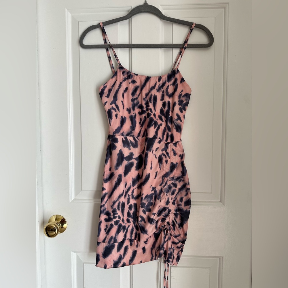 Pink and Navy Blue Mini Dress Size Small